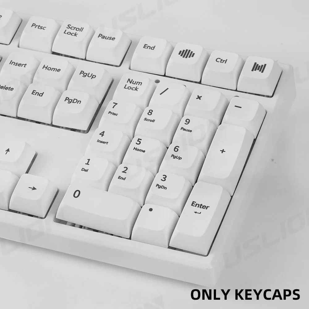 Juego de teclas XDA para teclado, accesorio PBT para juegos mecánicos personalizados, sublimación de tinte, estilo acortado, 127 teclas