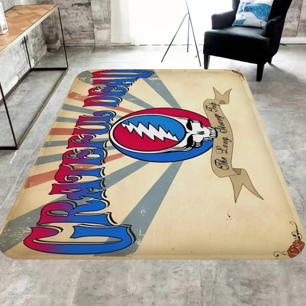 G-Grateful D-DeadS Room Mats Anti-slip Absorb Water Long Strip Cushion Bedroon Mat Household Carpets