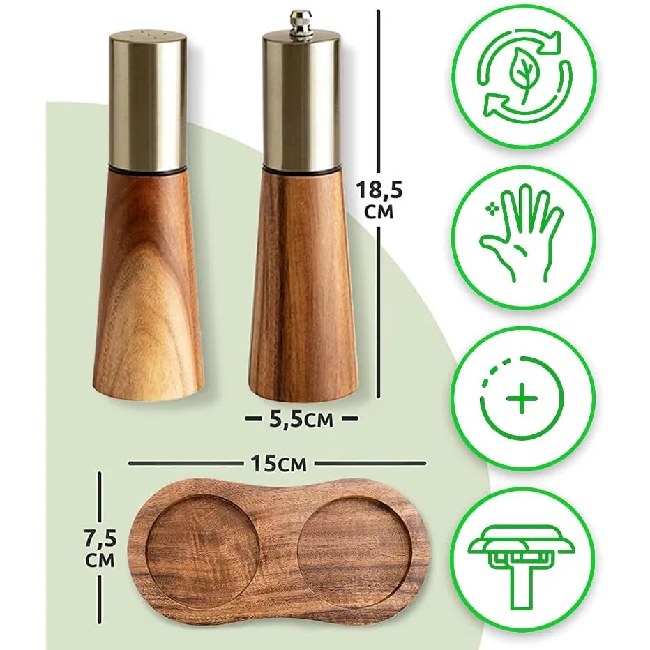 Peppercorns Grinder Sea Salt Peppercorns Grinding Bottle Manual Wooden Home Western Food Seasoning Jar Kitchen Accessories