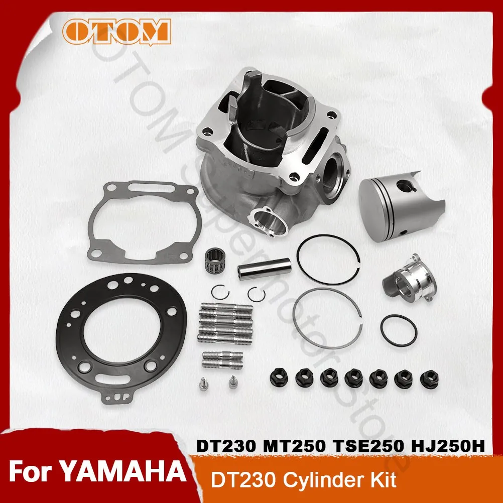 OTOM Motorcycle 66.8mm Cylinder Kit DT230 MT250 TSE250 Piston Ring Pin Sealing Pad Bearing Connecting Rod For YAMAHA Engine