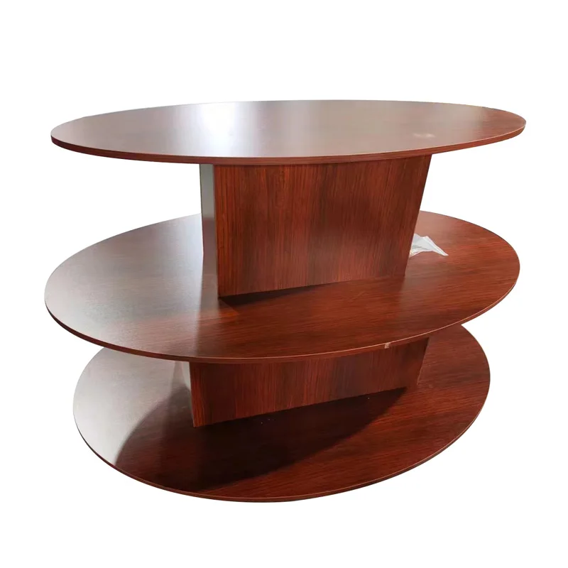 Custom.HIKUYA Factory Wholesale 3 Tier square Table Wood Retail Display Table for Jewelry Clothes Store