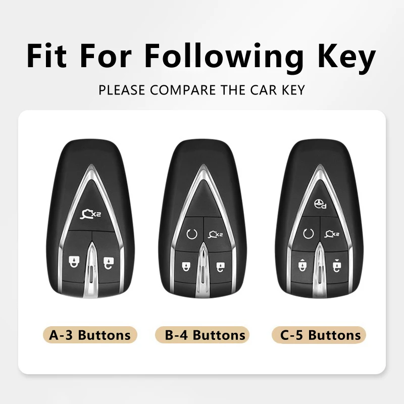 Zinc Alloy Car Key Case Fob for Changan CS55 Plus CS35 2026 CS75 2025 X7 X5 UNI-K UNI-Z Accessories Keychain Remote Cover Shell