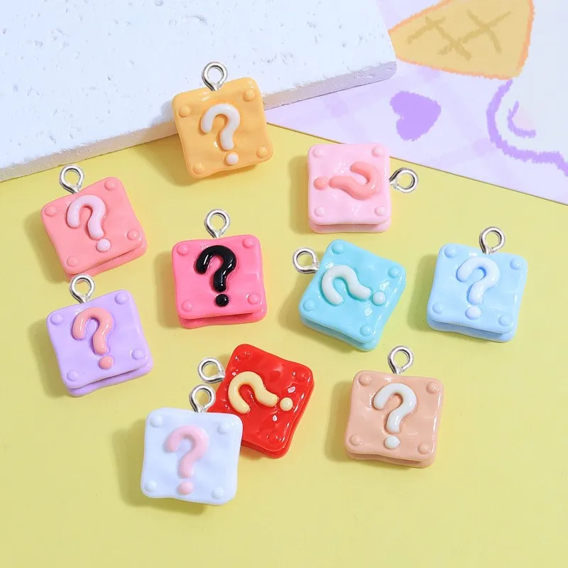 10Pcs Color Sandwich Cookies Resin Charms For Jewelry Making Creativity Phone Keychain Pendants DIY Earrings Necklace Decoration