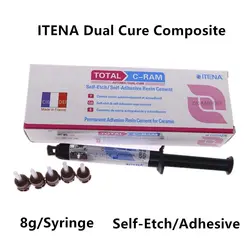 ITENA Total C-RAM Dental Resin Cement Permanent Adhesive Crown Veneer Self-Etch for metal,all ceramic, zirconium Dental