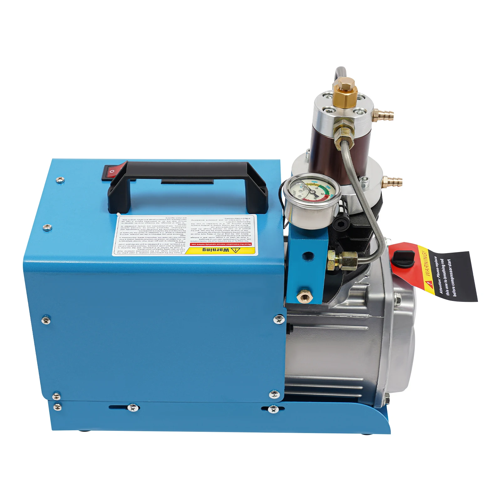1800W 220V Tragbare Elektrische Hochdruck-Luftpumpe 0-30MPa, Wasser+Luft-Kühlung Asynchronmotor-Inflator mit Wasser-Öl-Abscheider für Garage und Werkstatt – Detail 14