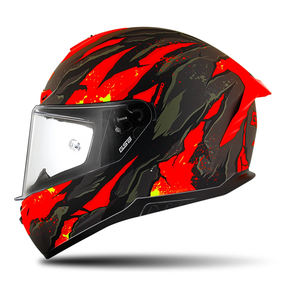 

Lava Volcano Anti-Fall Head Protection Wear-Resistant Motocross Equipment Full Face Biker Kask Breathable Motorcycle Tail Helmet