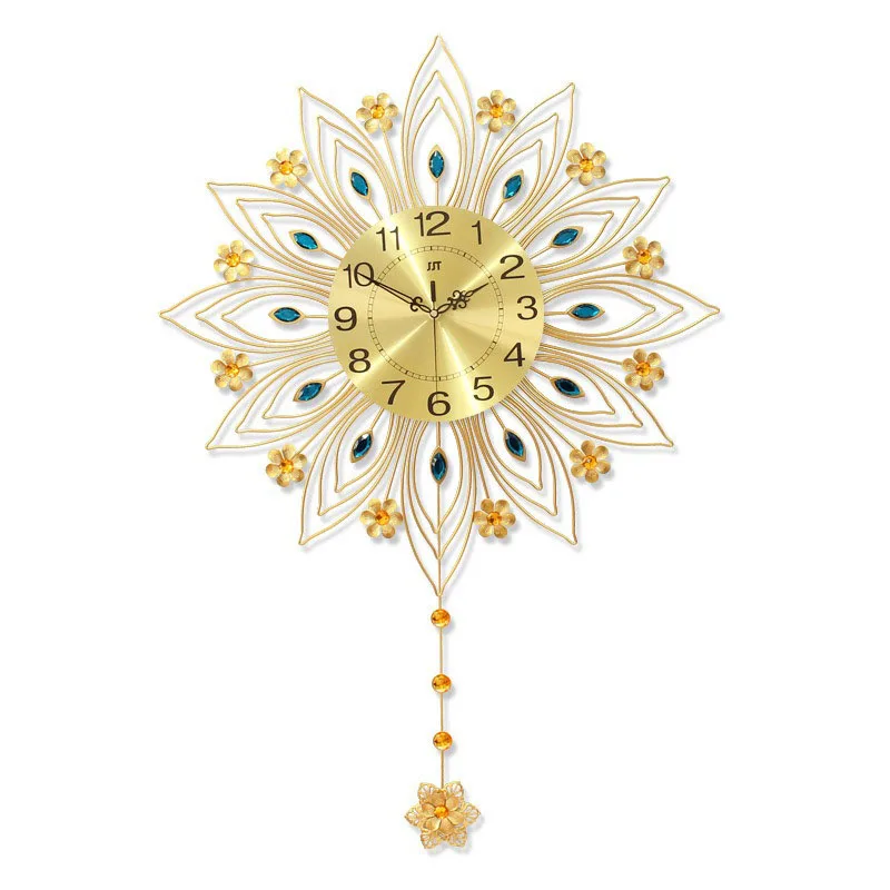 

European Style Wall Clock Modern Design Large Living Room Peacock Clock Hanging Clock Wall High-end Home Decoration Clocks Gift