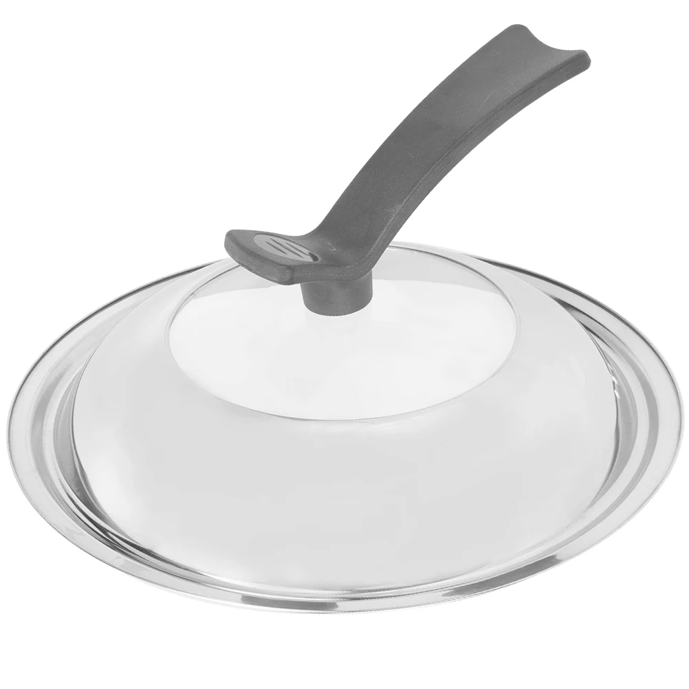 

Thickened Pot Lid Cookware Lids Stainless Steel Shockproof Cover Multifunction Visible Replacement Glass Pan Wok Kitchen
