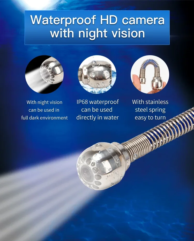 Pijp Inspectie Camera En Afvoer Riool Pijpleiding Industriële Endoscoop