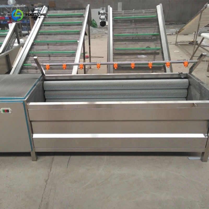 Potato Ginger Washing Machine Brush Roller Carrot Cassava Potato Turmeric Yam Washing Peeling Machine FL Customized