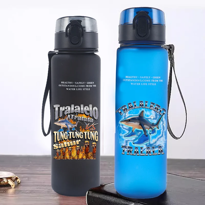 Tralalero Tralala Kids Water Cup New Italian Brainrot Tungtung Sahur 650ml Anime Bottles Children School Outdoor Sport Mug Gift