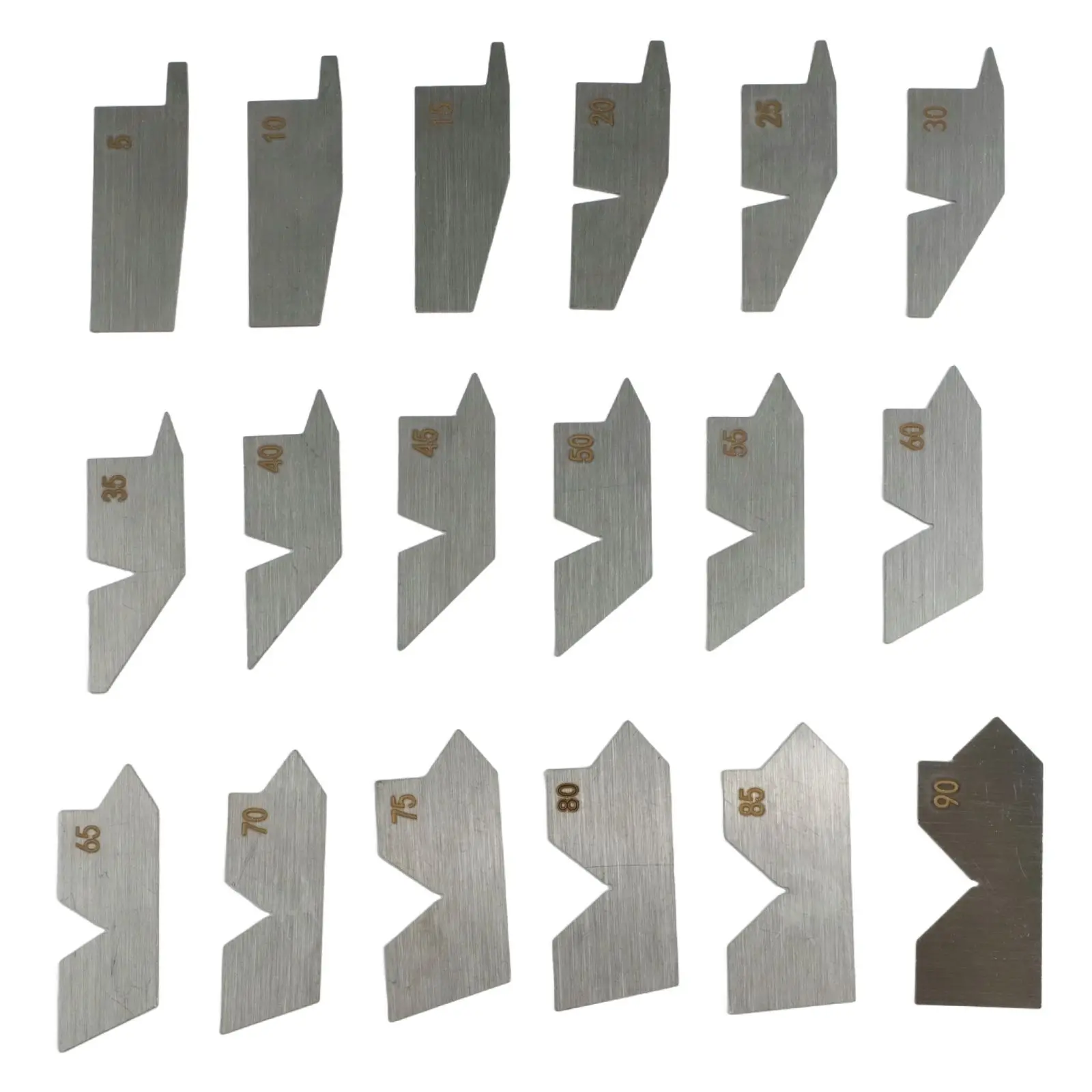 

Comprehensive Measuring Solution Get Accurate Results with This Stainless Steel Angle Template Kit of 18 Pieces