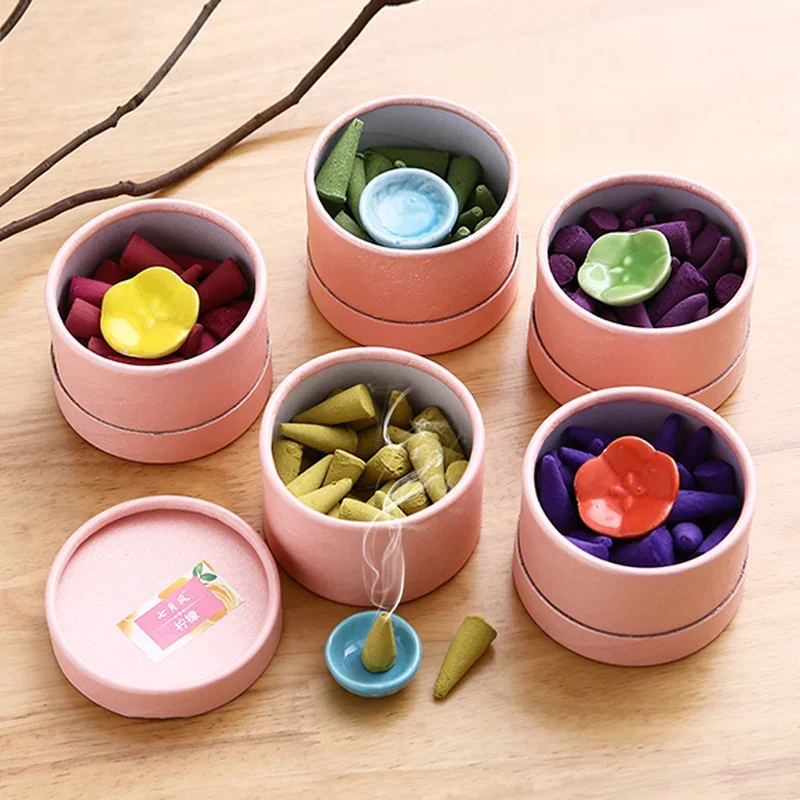 40Pcs/Box Bullet Head Backflow  Incense Cones  Aromatherapy Regulating Emotion Use In The Home Office Teahouse Yoga