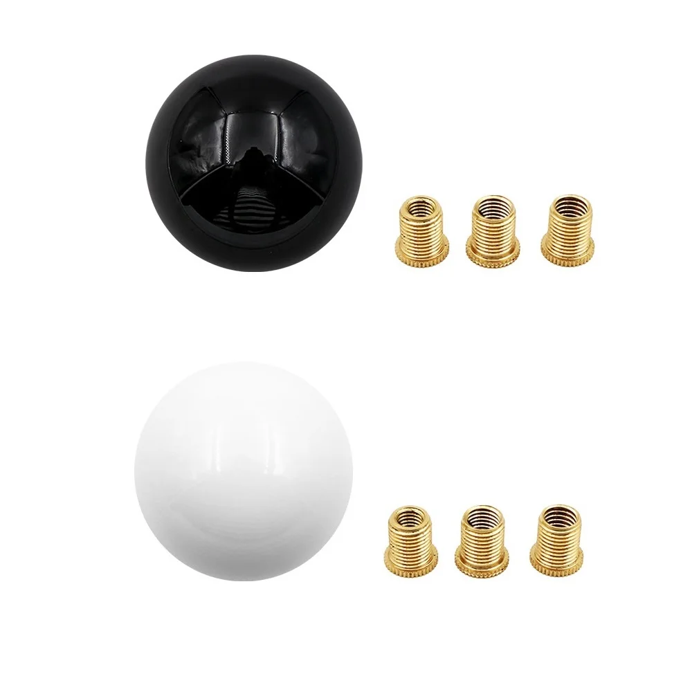 Car Black White Resin Gear Shift Knob Gearshift Shifter Stick Knobs Lever Headball MT AT