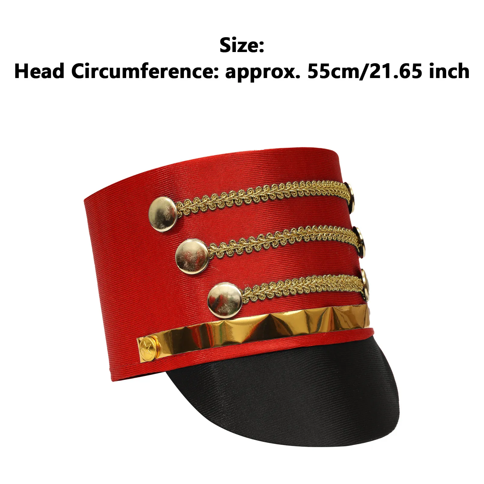 Boys Girls Marching Band Honor Guard Raising Flag Majorette Master Soldiers Nutcracker-hat for Halloween Carnival Cosplay Party