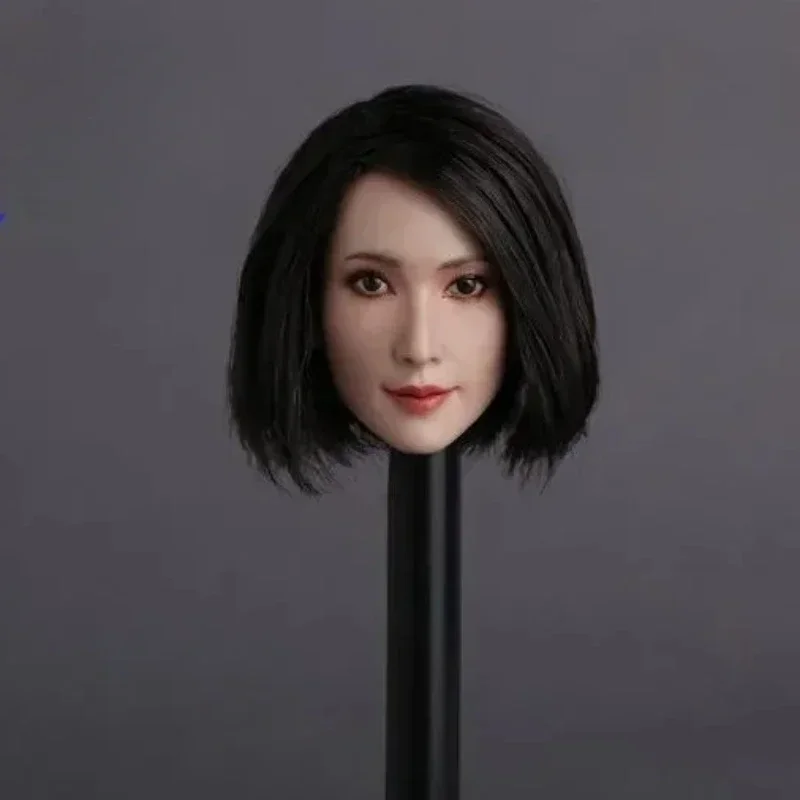 GACTOYS GC008 1/6 Asian Beauty Lin Chi-ling Head Sculpt Short Hair Head Carving Model for 12