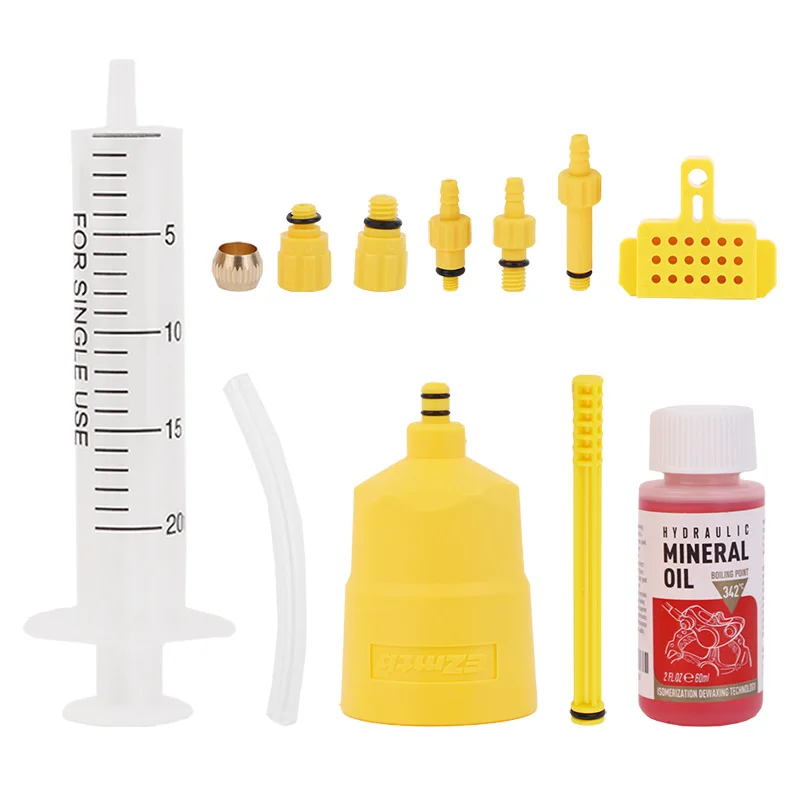 Mountain Road Bicycle Brake Oil Suitable for Shimano Oil Brake Disc Brake, Oil Change and Filling Tool Set Bicycle Oil Bleed Too
