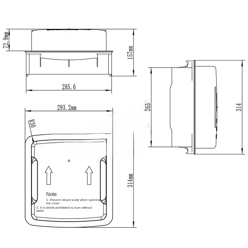 蒸し器スチームボックス家庭用多機能食品グレード大型蒸し器蓋付き蒸しパン蒸し器ホットディッシュ蒸し器