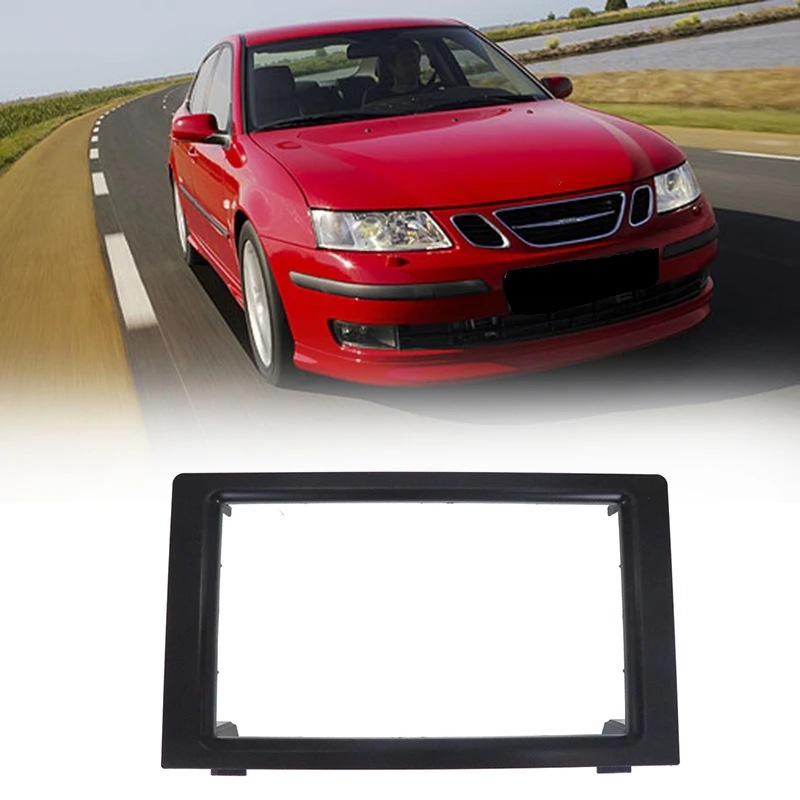 for SAAB 9-3 2007-2011 Car Stereo Radio Fascia Dash Panel 2 Din Frame Trim Kit