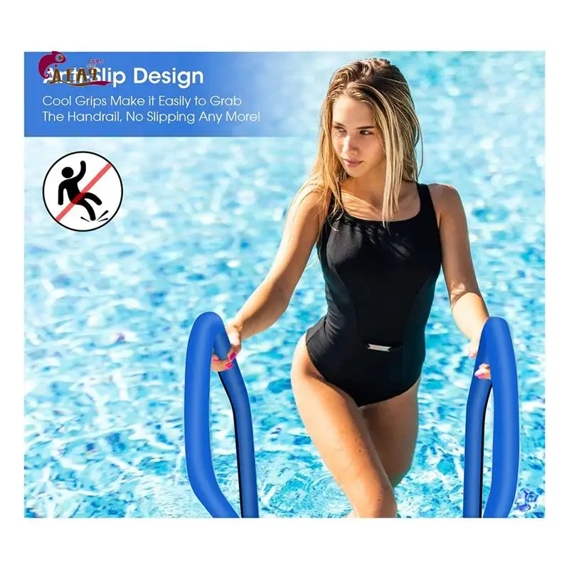 

AEA9-1 PCS Pool Railing Covers Zippered Swimming Pool Handrail Covers Hand Grip Rail Slip Cover For Inground Swimming Pool 10Ft