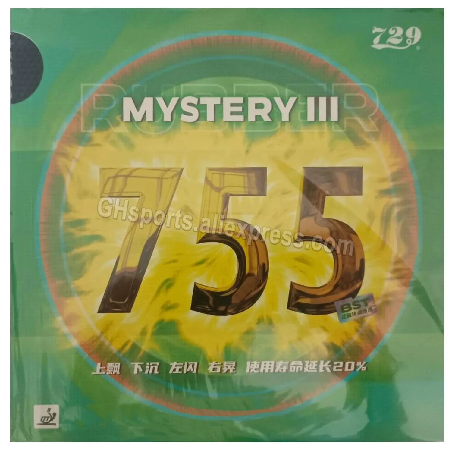 Original RITC Friendship 729 755 Mystery III Long Pips-Out Table Tennis Pingpong Rubber with Sponge