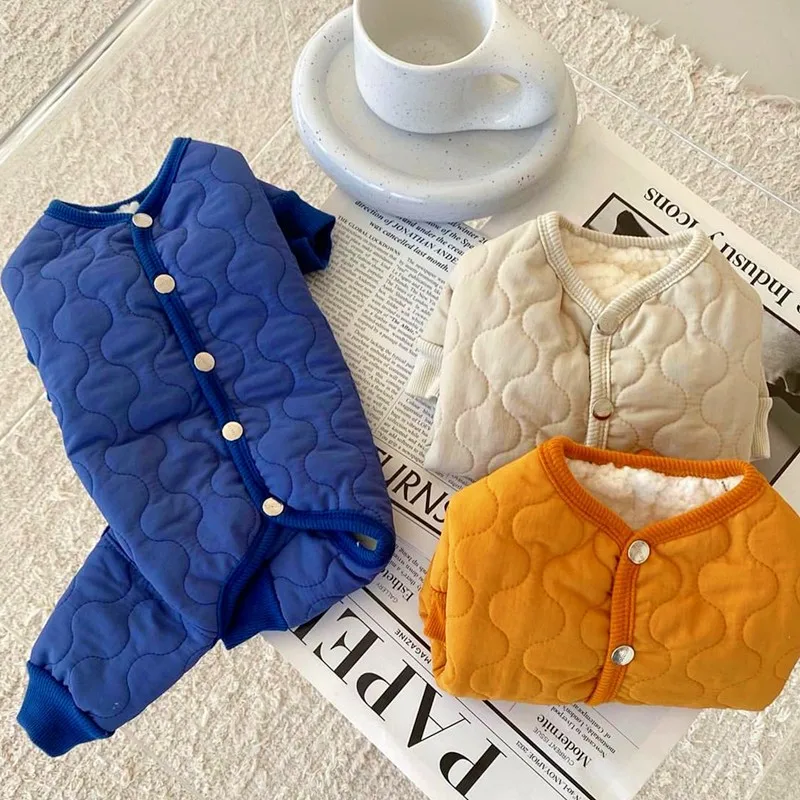 Dog Winter Jumpsuit Dog Waterproof Jacket 2024 Dog Clothes Cotton Thickened Warm Dog Coat Chihuahua Poodle Bichon Pet Clothing