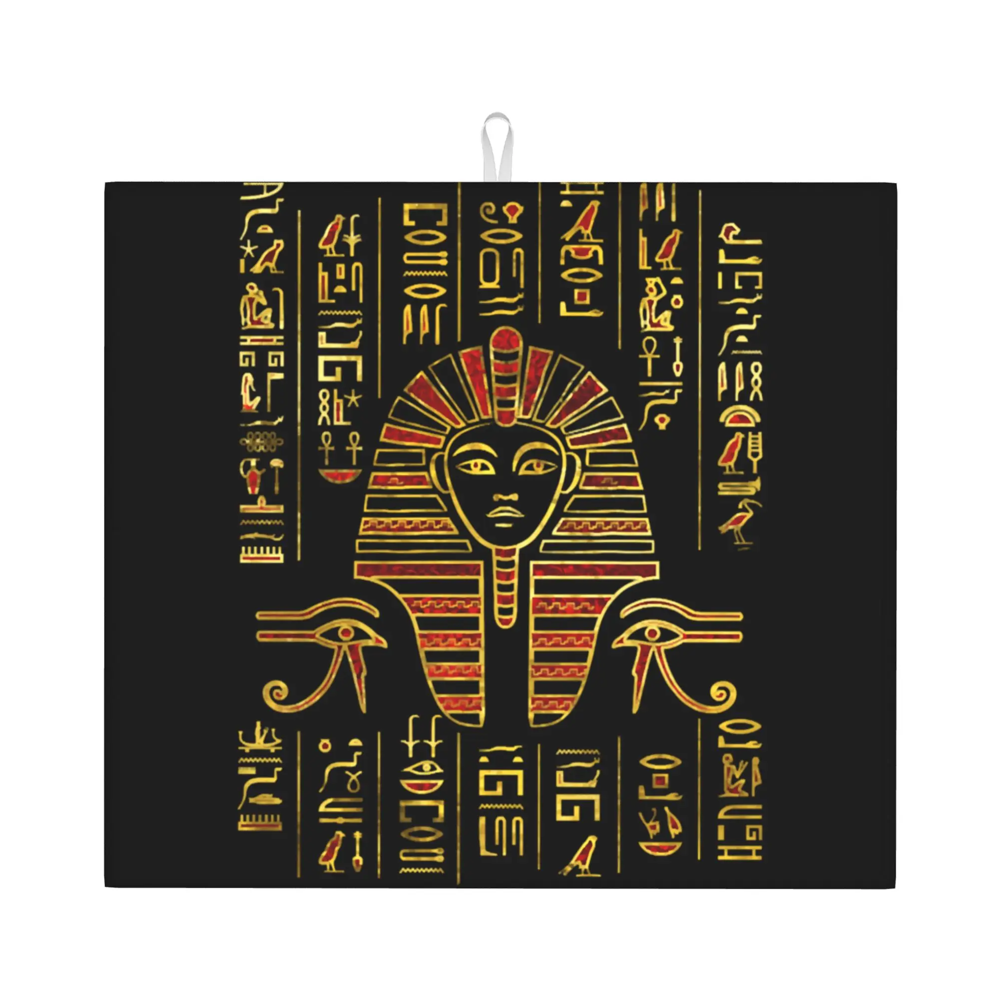 Egyptian Sphinx On Hieroglyphics Non Slip Kitchen Counter Protector Mat Barware Tableware Reusable Hieroglyphs Mat For Kitchen
