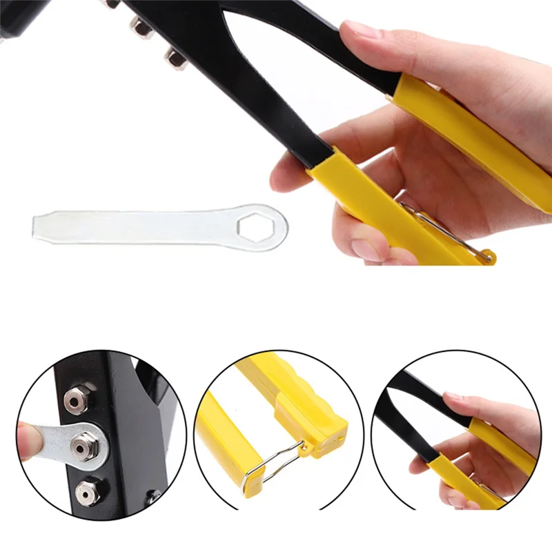 

-A41U 200Pcs Heavy Duty Riveter Set Aluminum Blind Rivets Assortment Kit Hand Tools Rivet Nut Tool