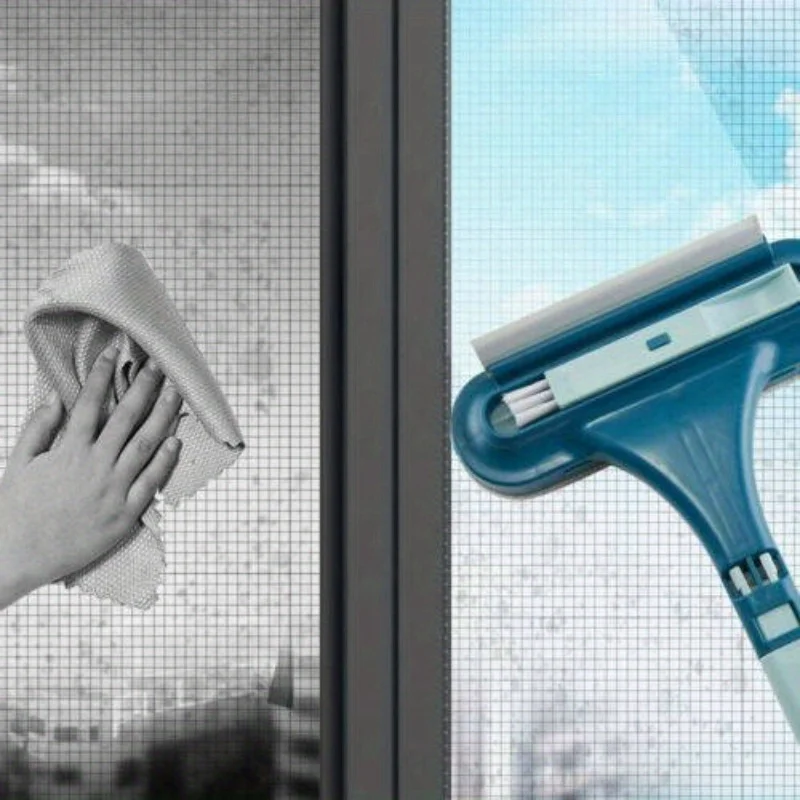 Środek do czyszczenia ekranów 2w1 Szczotka do czyszczenia okien Czyszczenie szkła na mokro i na sucho Podwójne