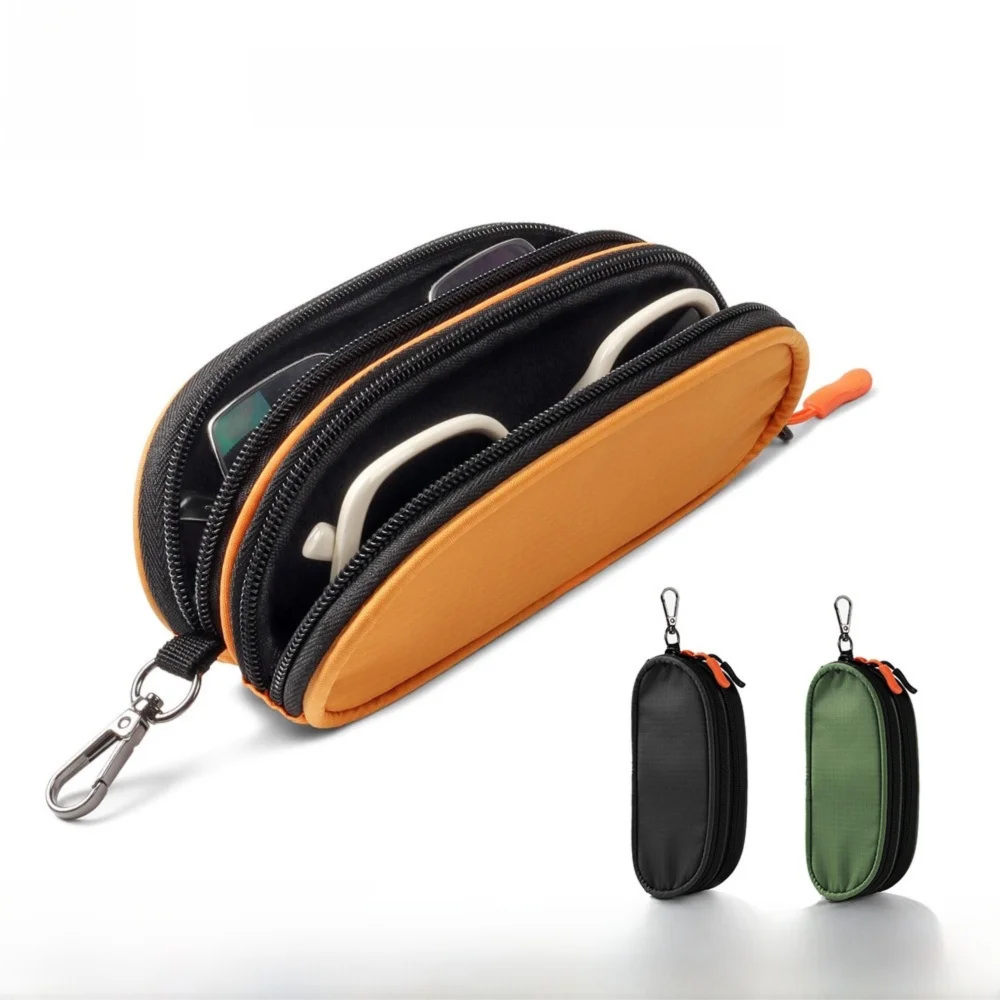 

Portable Double Layer Sunglasses Case Waterproof Multi-Functional Glasses Bag Durable Money Pouch Organizer Business Trips