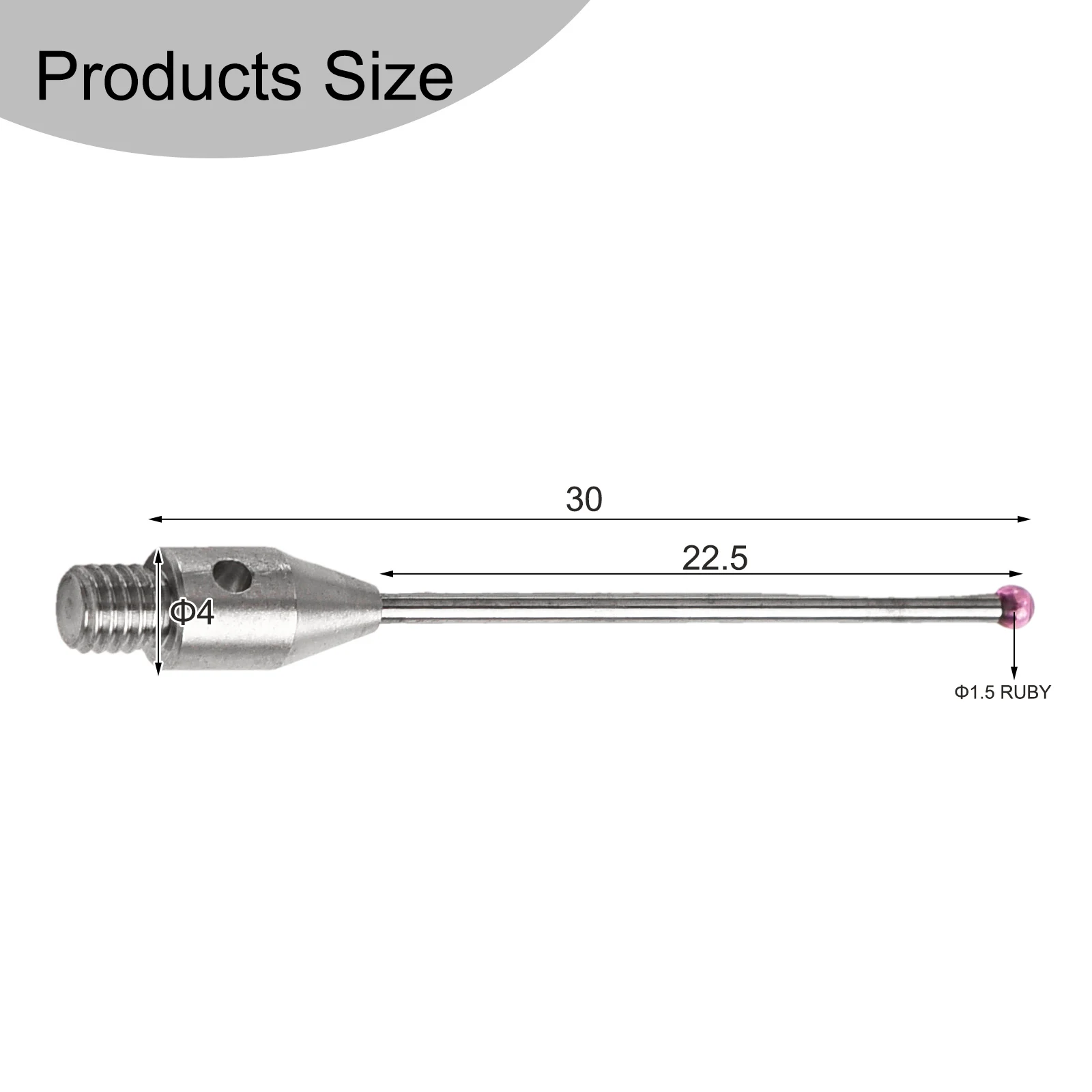 精密測定用cmmスタイラス、耐摩耗性、精密な表面、軽量、非導電性、炭化ケイ素表面