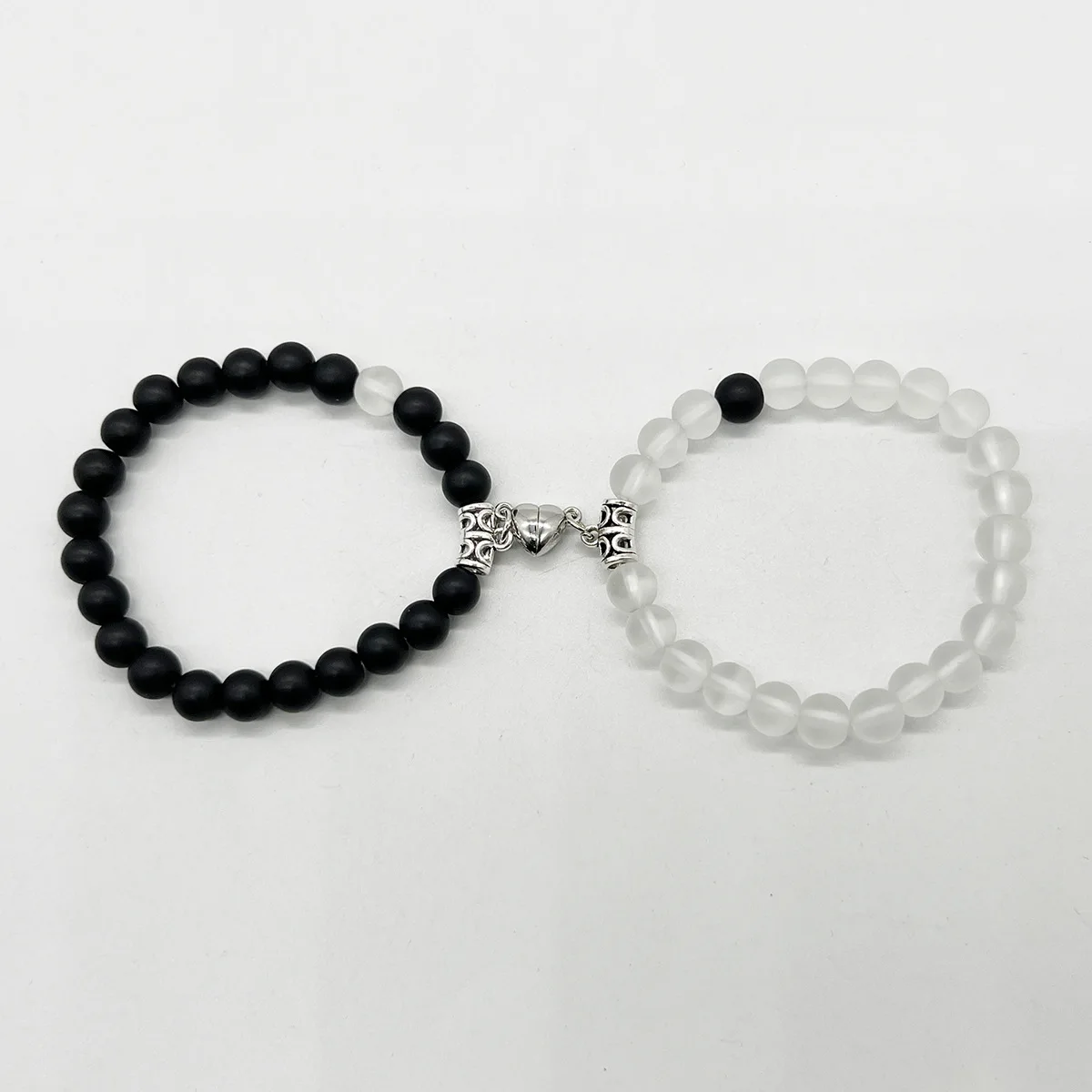 2pcs Handmade Heart Magnet Bracelets Lover Couple Glow Matching Bracelet Wicked Witch Movie Inspired Bracelet Friend BFF Jewelry