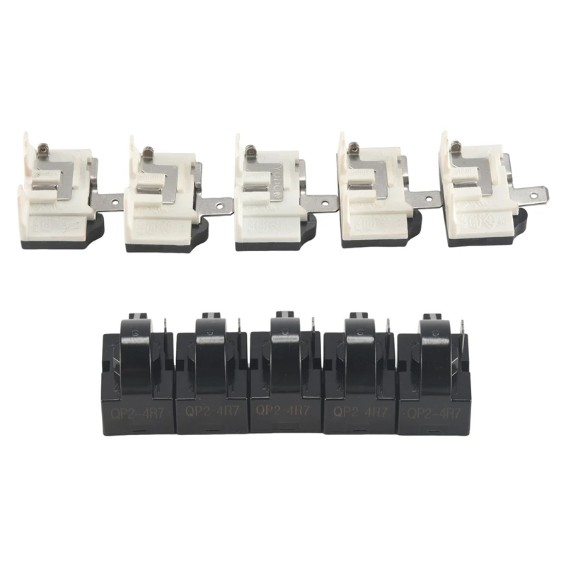 Refrigerator Starters QP2-4R7 4.7 Ohm 1 Pin Refrigerator PTC Starter Relays And 6750C-0005P Refrigerator Protectors