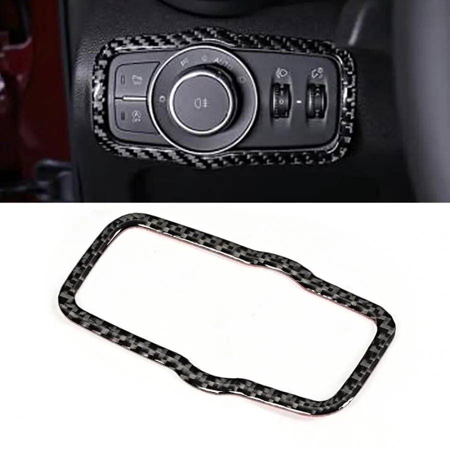 

Carbon Fiber Headlight Switch Button Cover Trim Fits for Alfa Romeo Giulia 2017 2018 2019 Car Auto Style