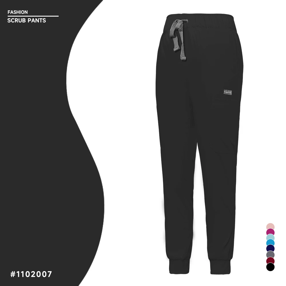 Pantalon de jogging à taille élastique pour animaux de compagnie, pantalon de gIslande pour infirmière, dédouanement de travail pour cheveux, tissu médical, sans adhésif, vétérinaire