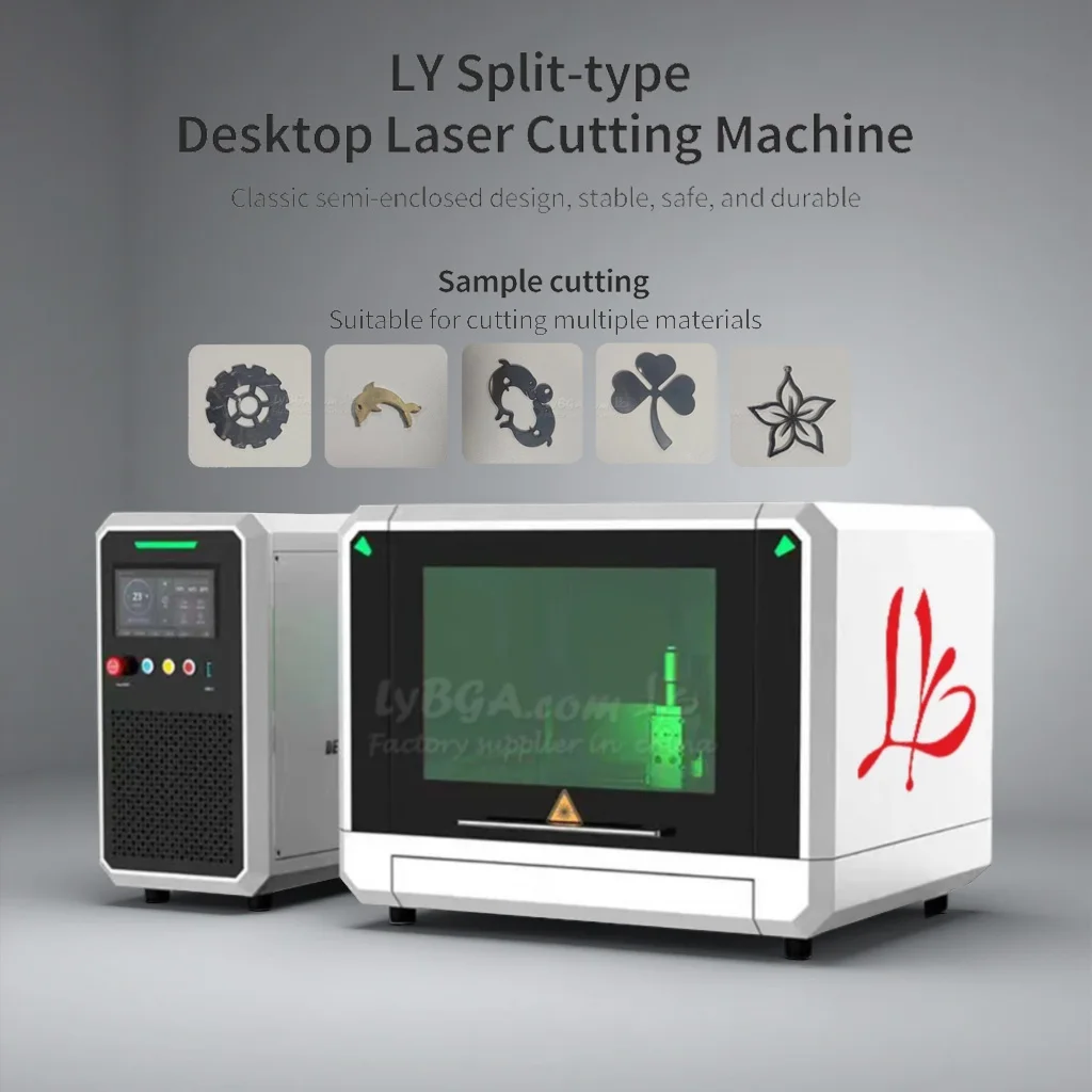 LY 3030 Split Desktop Metal Laser Cutter | 300x300mm Area | Air-Cooled Compact Laser Cutting Machine