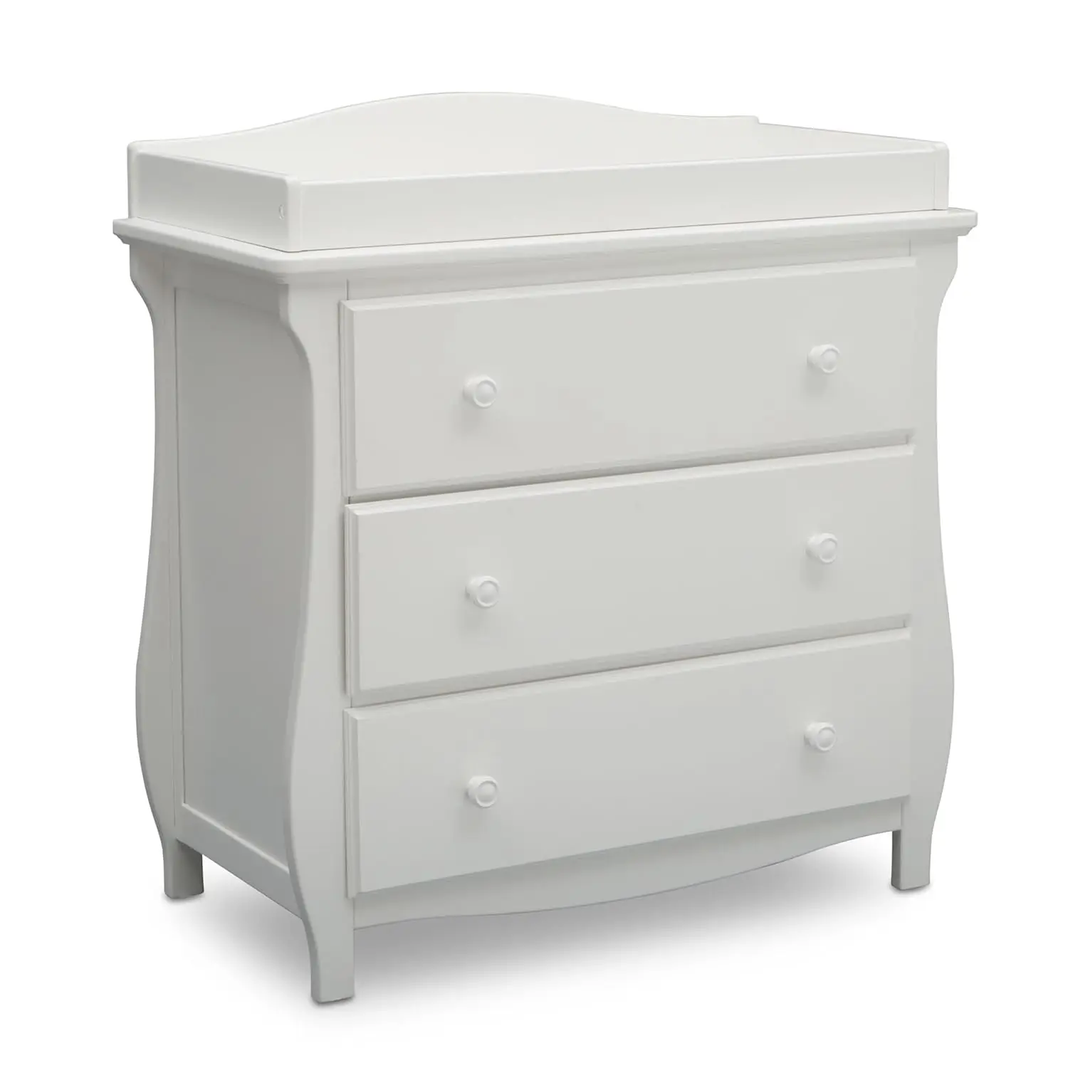 Lancaster 3 Drawer Dresser with Changing Top and Interlocking Gold Certified, Bianca White