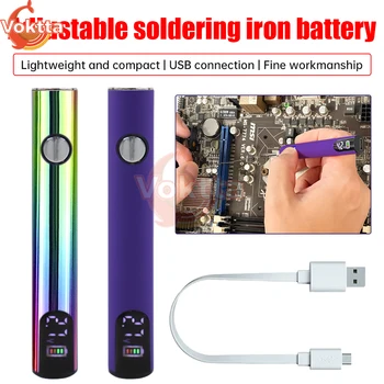 510 Thread Battery Pen Solder Iron Adjustable Voltage Electric Soldering Iron Welding Kit Electronics Repair with USB Charger