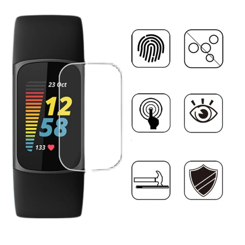 Screen Shield Protector 5 Smartwatch Coverage Anti-Bubble High Clear TPU New Dropship