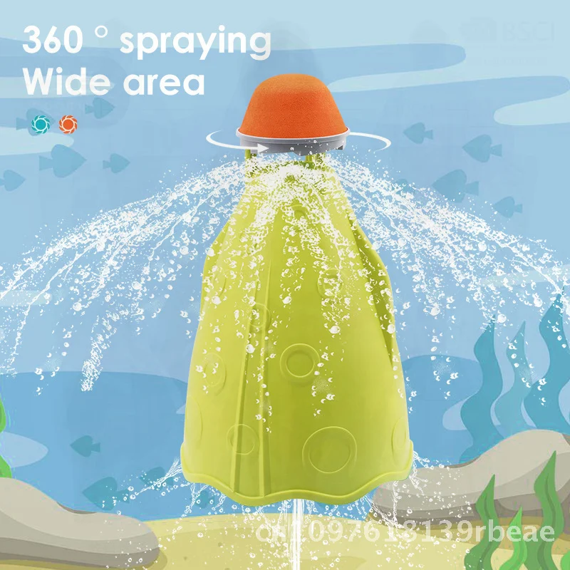 ของเล่นน้ำรูปปลาหมึกยักษ์แบบพ่นน้ำแรงดันสูงสำหรับเด็ก เล่นสนุกกลางแจ้ง เสริมสร้างพัฒนาการทางประสาทสัมผัส ทำจากพลาสติก