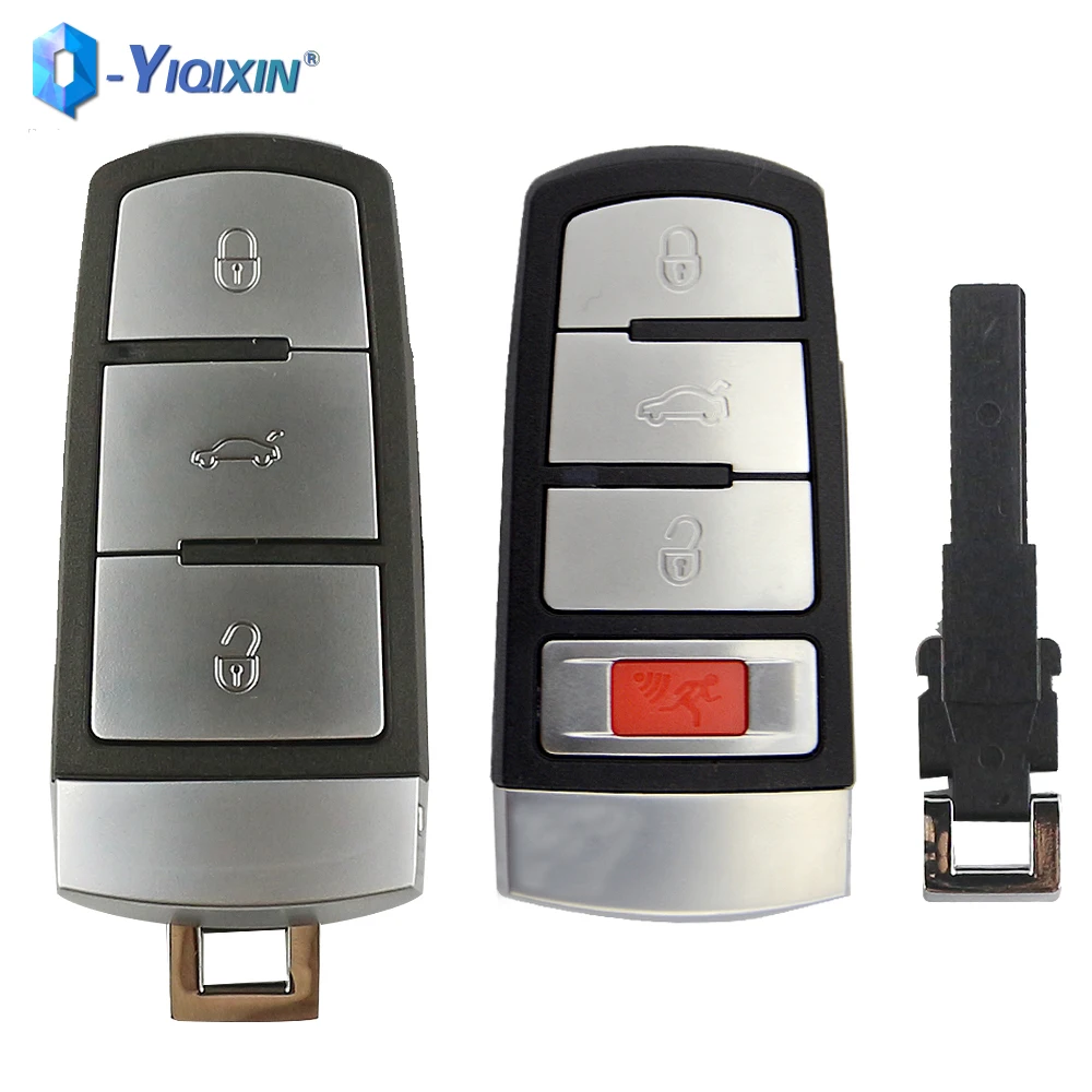 

YIQIXIN Remote 3/4 Button Car Key Case For Volkswagen VW CC B5 B6 B7 B7L R36 Maogotan Passat 3C Replacement Smart Card Fob Cover