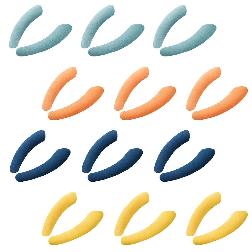 

12Pairs Washable Toilet Seat Cushions Reusable Soft Non-Slip Bathroom Toilet Warmer Pads Comfortable Seat Covers for Household