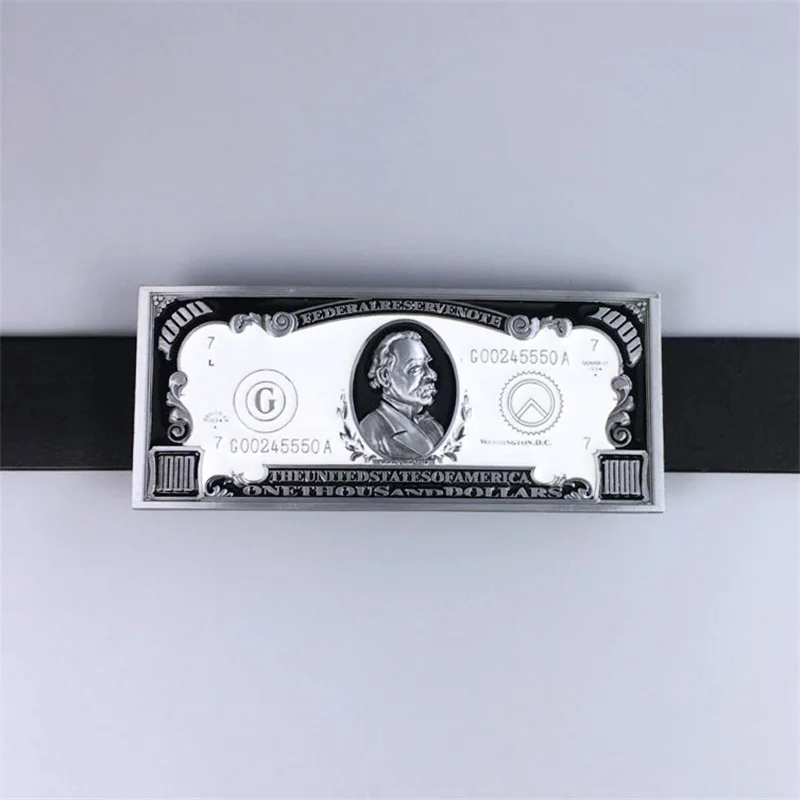 Nuovo Vintage 1000 US Dollar Bill scultura in metallo fibbia della cintura Gurtelschnalle Boucle de ceinture BUCKLE-T011