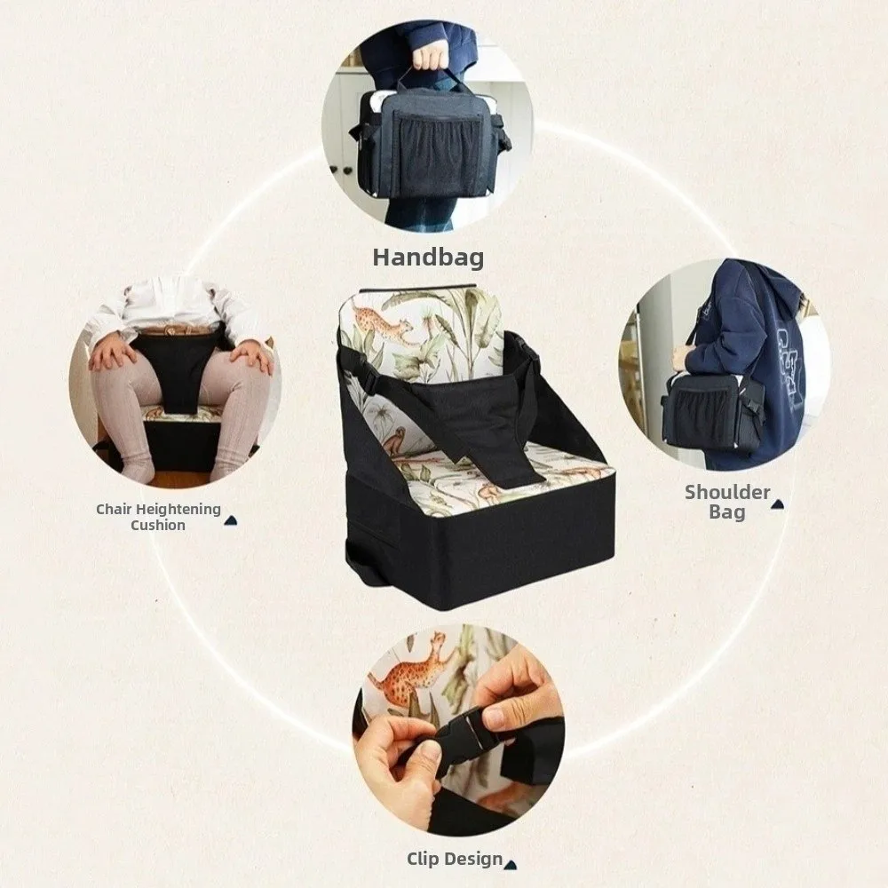 cartoon-printed-booster-seat-mat-foldable-adjustable-toddler-dining-chair-cushion-easy-clean-ventilated