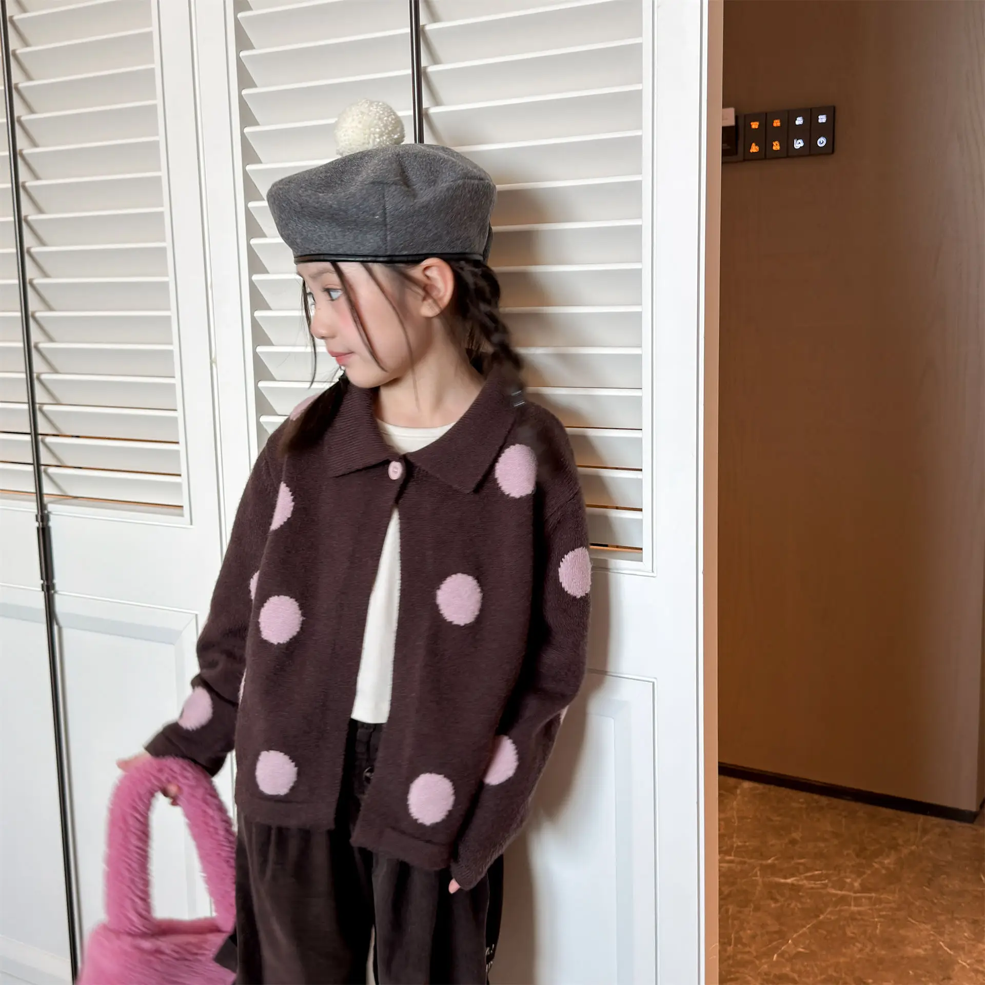 2026 Autumn New Children Sweater Cardigan Fashion Girls Long Sleeve Knitted Coat Cotton Boys Casual Knitwear Kids Clothes