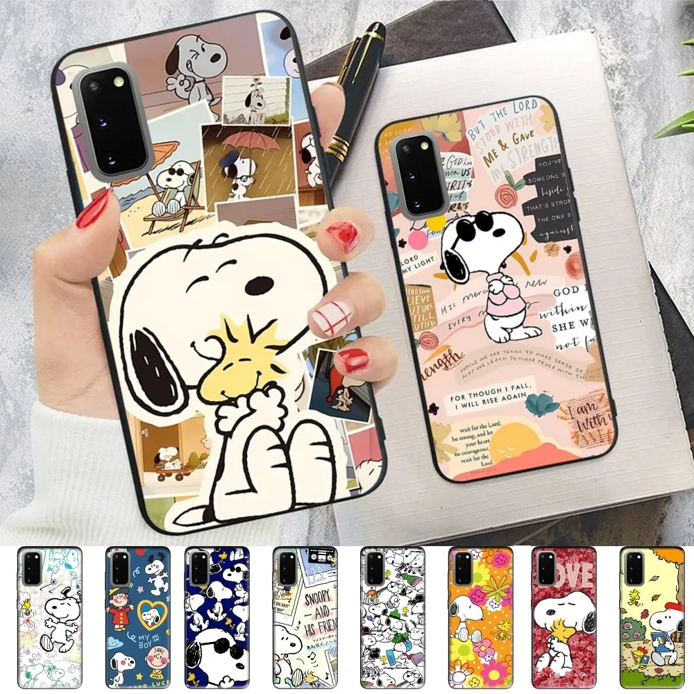 Cartoon S-Snoopys-Dog Mousepad For Samsung S 9 10 20 21 22 23 30 23plus lite Ultra FE S10lite Fundas