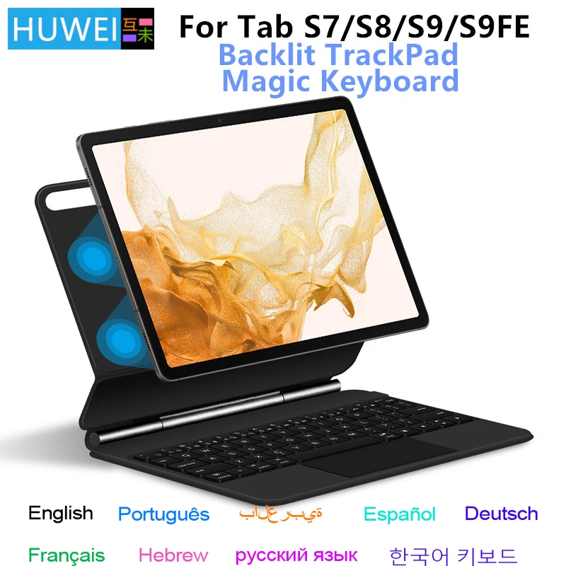 Folio Magic Keyboard for Samsung Galaxy Tab S7 S8 S9 11 inch for Tab S9 FE 10.9