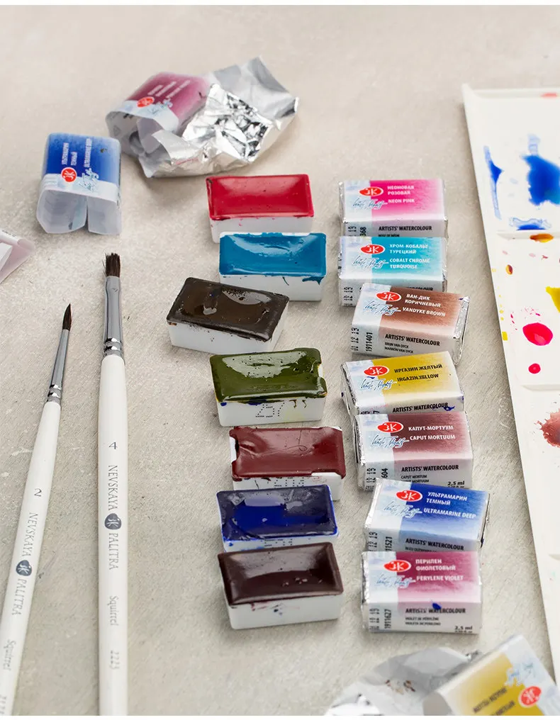 Russische Weiße Nächte Professionelle Aquarellfarben, Vollgefüllte Pasten mit extra feinen Künstlerpigmenten, Lebendige lichtbeständige Farben – Detail 11