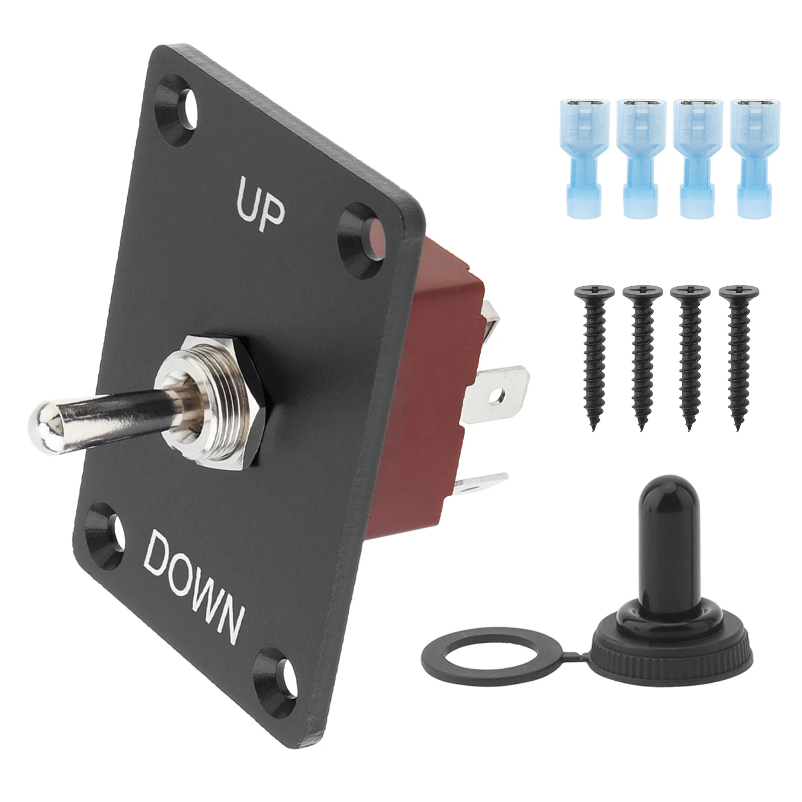 Reverse Polarity Switch DPDT Toggle Switch 3 Position ON-Off-ON Self Resetting Rocker Switches for Motor Control / Marine Boat