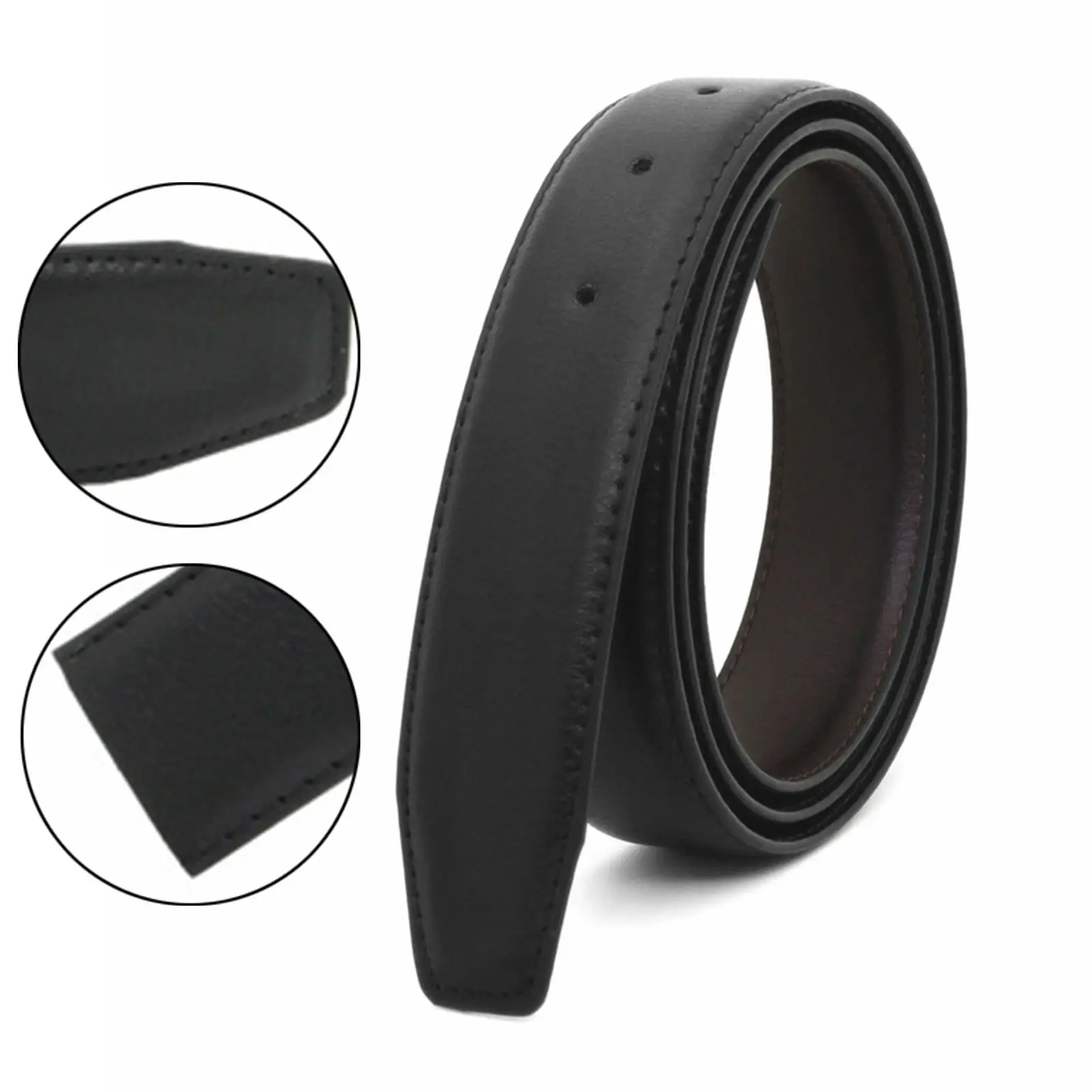 حزام الحزام فقط مع ثقوب شريط حزام مثقوب بدون إبزيم متعدد الاستخدامات أنيق للرجال